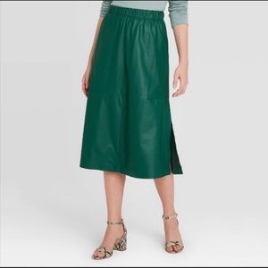 Faux leather skirt